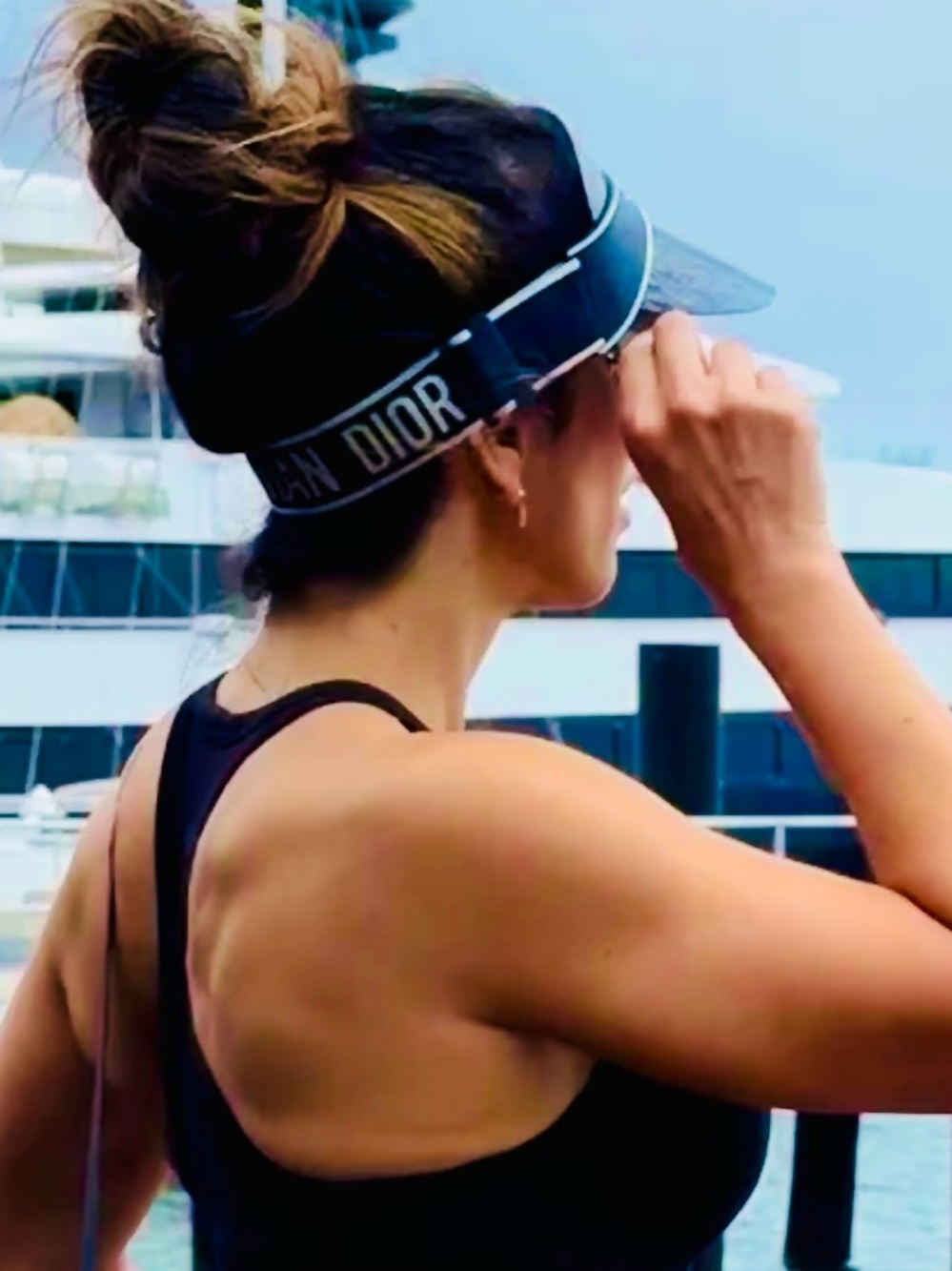 Dior Blue and White Monogram Visor - Picture 2 of 6